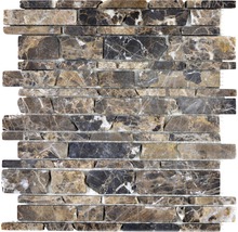Mozaika z prírodného kameňa MOS Brick 285 27,5x30 cm hnedá-thumb-0