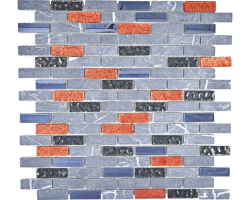 Keramická mozaika XCM IL027 29,8x30,4 cm sivá/čierna/červená