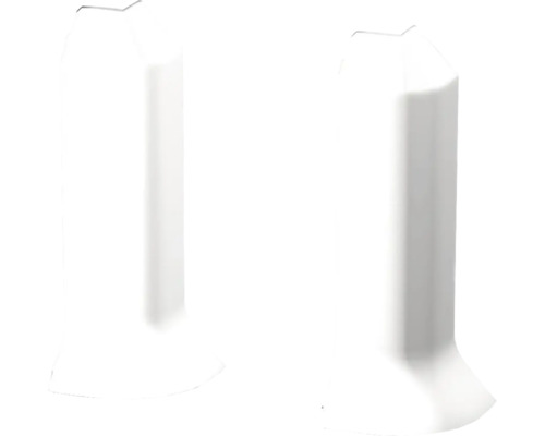 Vonkajší roh pre soklové lišty biela 60 mm, 2 ks