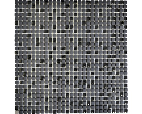 Sklenená mozaika CUBA 01B ČIERNA 30,5x30,5 cm