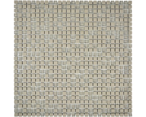 Sklenená mozaika CUBA 03C KRÉMOVÁ 30,5x30,5 cm-0
