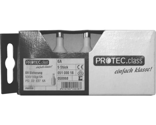 PROTEC.class poistka DII 6 ampérov, balenie 5 kusov