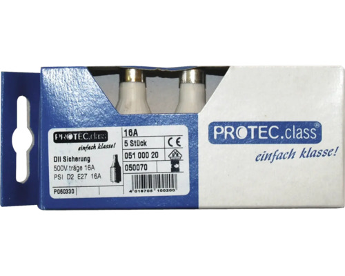 Poistka DII 16 ampérov 500 voltov v krabici