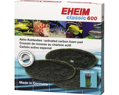 Filtračná náplň EHEIM molitan uhlíkový jemný Classic 600 3 ks