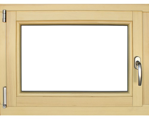 Drevené okno lakované borovica 80 x 60 cm ľavé trojsklo