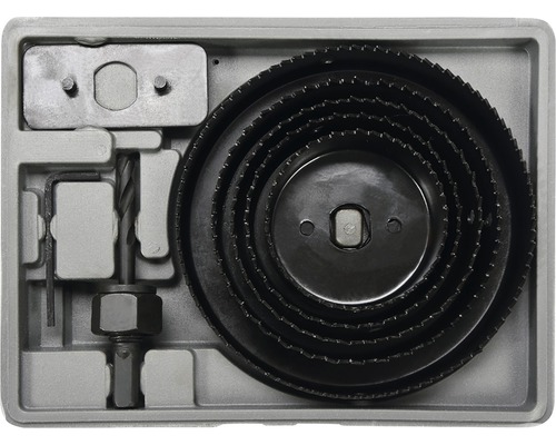 Sada dierovacích píl v úložnom boxe