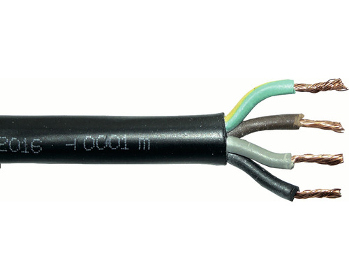 Silový kábel H05 RR-F 4x1,5 (CGSG) čierny, metrážový sortiment