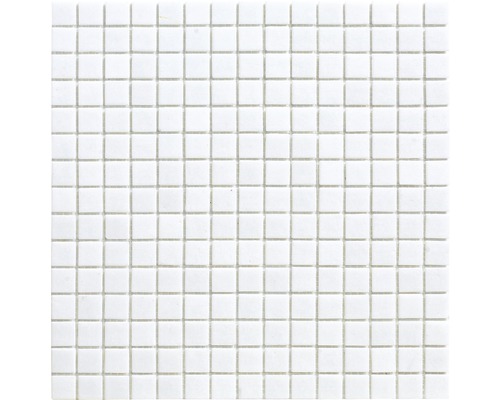 Sklenená mozaika A 11 30,5x32,5 cm biela