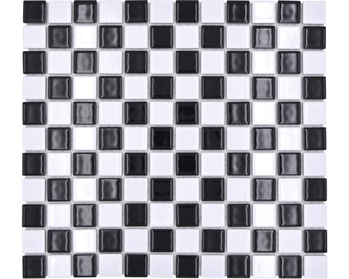Keramická mozaika BM 048 čierna/biela 30,2 x 33 cm