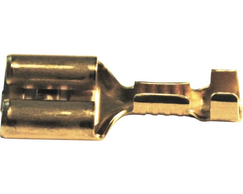Faston konektor, zásuvka, šírka 6,3 mm, kábel až 2,5 mm, mosadz