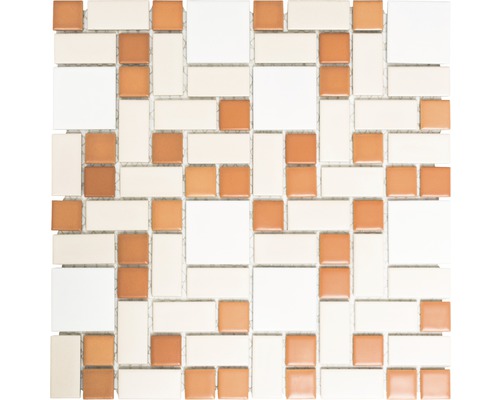 Keramická mozaika BS 119 biela/béžová/terakota 31,5 x 32 cm-0