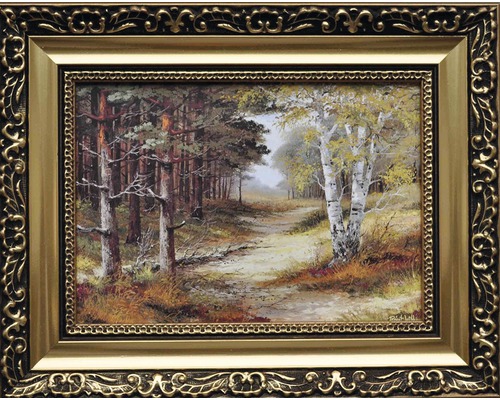 Obraz v ráme 2.600.07-299 motív lesná cesta 13x18cm