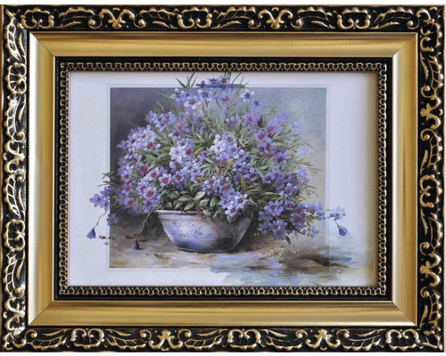 Obraz v ráme 2.600.3-299 motív fialové kvety 13x18cm