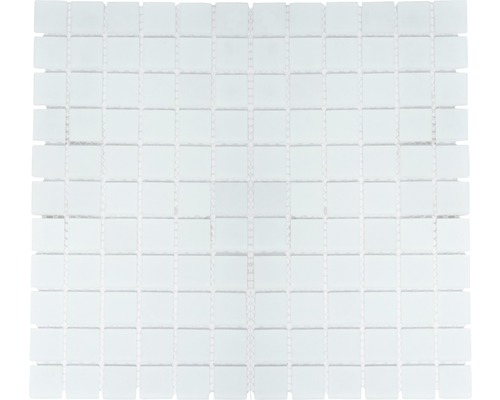 Sklenená mozaika CM 4045 matne biela 30,5x32,5 cm-0