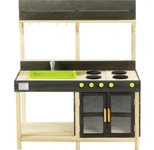 Drevená kuchynka na hranie s drezom, varnou doskou a rúrou