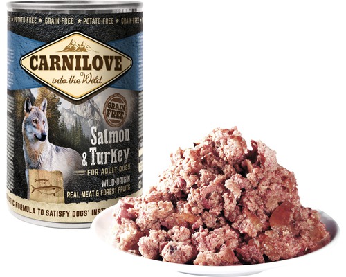 Konzerva Carnilove s lososom a moriakom pre dospelých psov, bez obilnín