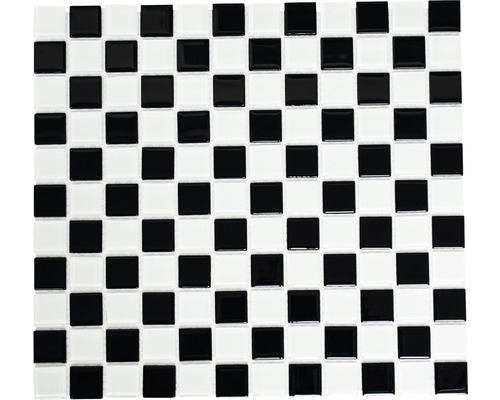 Sklenená mozaika CM 4148 šachovnica 30,5x32,5 cm