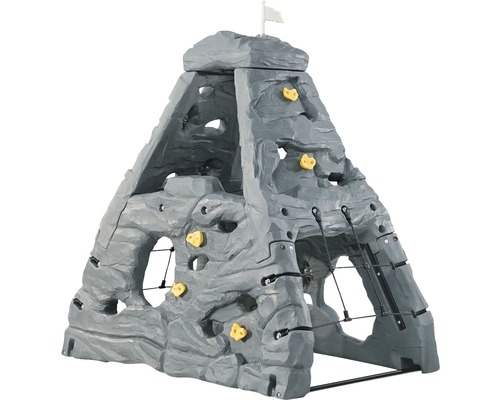 Lezecká konštrukcia do záhrady s lezeckou stenou a vlajkou na vrchole