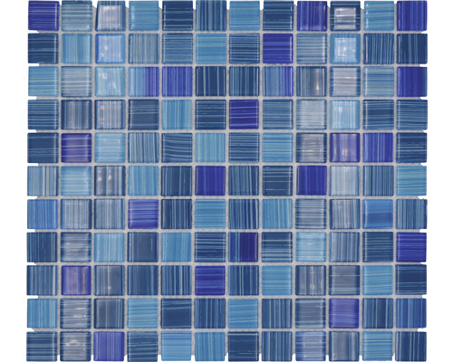 Sklenená mozaika CM 4285 modrá 30,5x32,5 cm-0
