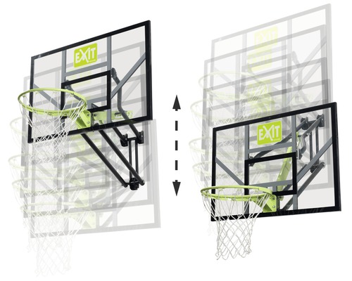 Basketbalový kôš na montáž na stenu s nastaviteľnou výškou