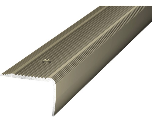 ALU ukončovacia lišta NOVA oceľ matná 30x20mm/2,5 m (predvŕtaná) Hliníkový profil hrany schodu s vrúbkovaným povrchom