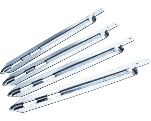 Štyri kovové zemné kotvy