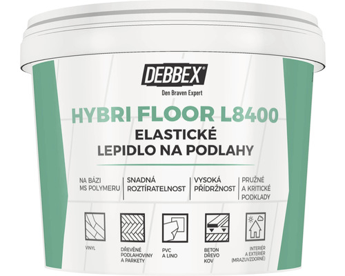 Lepidlo na podlahové krytiny Den Braven Hybri Floor 15 kg Debbex Hybri Floor L8400 elastické lepidlo na podlahy vo vedre