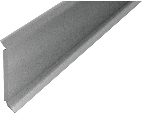 Soklová lišta s jadrom strieborná 60x15mm/2,5 m