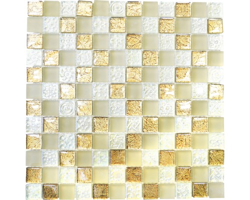 Sklenená mozaika XCM 8LU80 CHAMPAGNE 29,8x29,8 cm