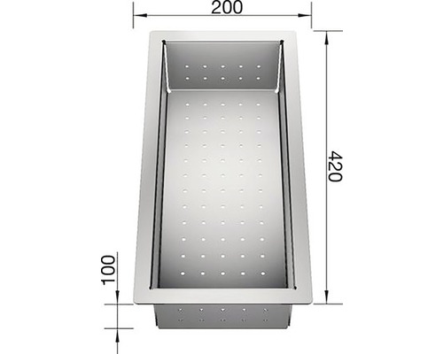 Nerezová odkvapkávacia miska s rozmermi 200 x 420 x 100 milimetrov