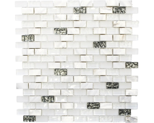 Mozaika XCM B01S MIX BIELA 30x28,5 cm-0