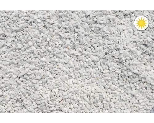 Biela okrasná drvina ako dekoratívny sypký materiál