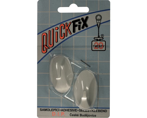 Samolepiaci háčik QuickFix Typ 2 biely - blister