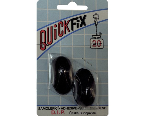 Samolepiaci háčik QuickFix Typ 2 čierny - blister