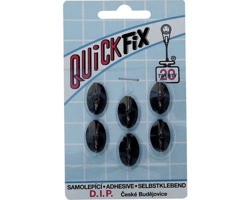 Samolepiaci háčik QuickFix Typ 5 blister tmavohnedý