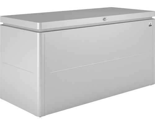 Záhradný box na podušky Biohort LoungeBox 160, 160x70x83,5 cm strieborný metalický