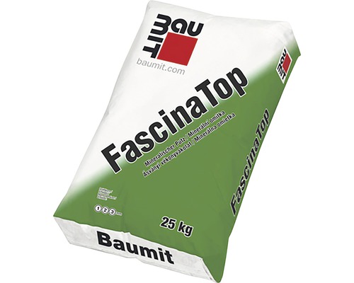 Minerálna ušľachtilá omietka Baumit FascinaTop 1 mm biela 25 kg Vrece Baumit FascinaTop minerálna omietka, 25 kilogramov