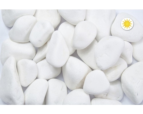 Mnoho bielych okrasných okruhliakov