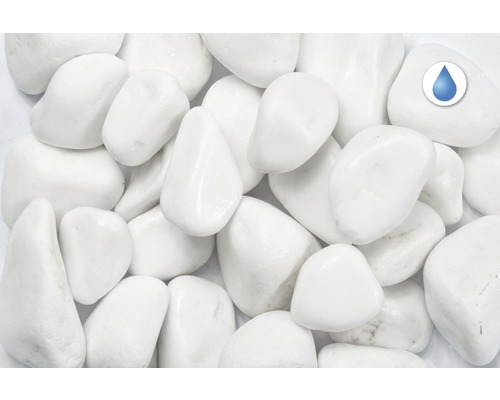 Biele okrasné kamienky