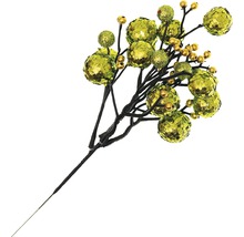 Dekoratívna vetva s guľami a bobuľami pre kvetinové aranžmány