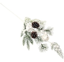 Dekoratívna vetva so šiškami, jedľovými vetvami a ozdobnými guľami