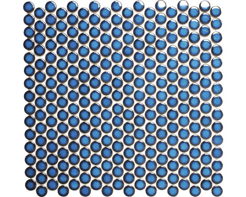 Keramická mozaika Gombík 451N 30,5 x 32,5 cm kobaltovomodrá Mozaikové dlaždice s okrúhlymi tvarmi