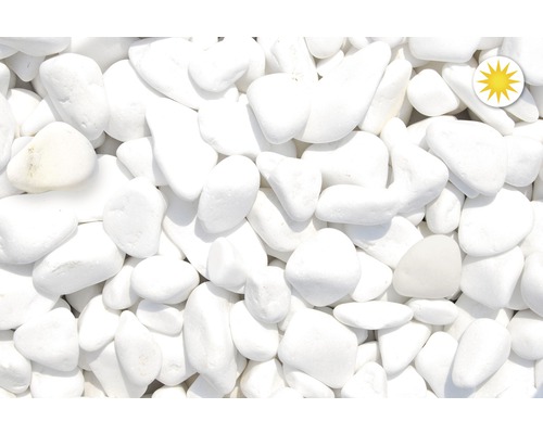 Dekoratívne biele okrasné kamene