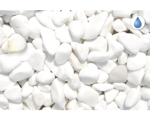 Biele okrasné kamienky