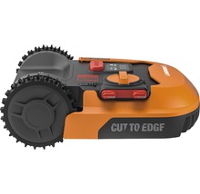 Robotická kosačka Worx Landroid s hrubými pneumatikami do záhrady