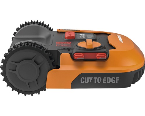 Robotická kosačka Worx Landroid s hrubými pneumatikami do záhrady