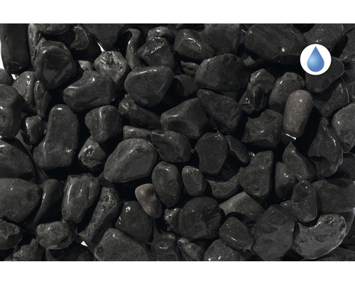 Čierne okrasné kamienky do záhrady a krajiny