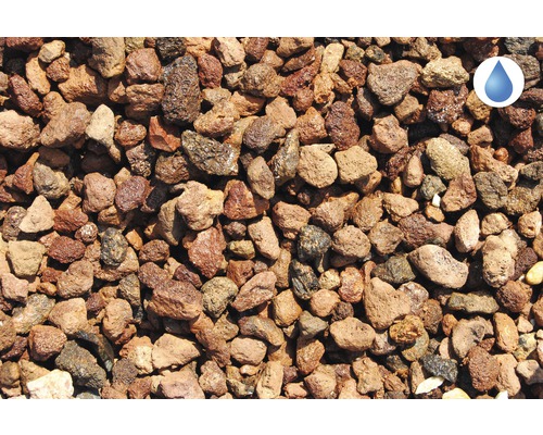 Detail lávovej mulče so symbolom vody