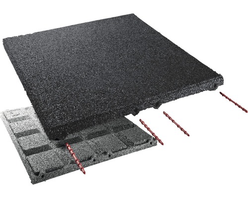 Elastické gumové dosky tlmiace pády s spojovacími kolíkmi