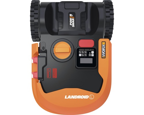 Pohľad zhora na robotickú kosačku Worx Landroid L